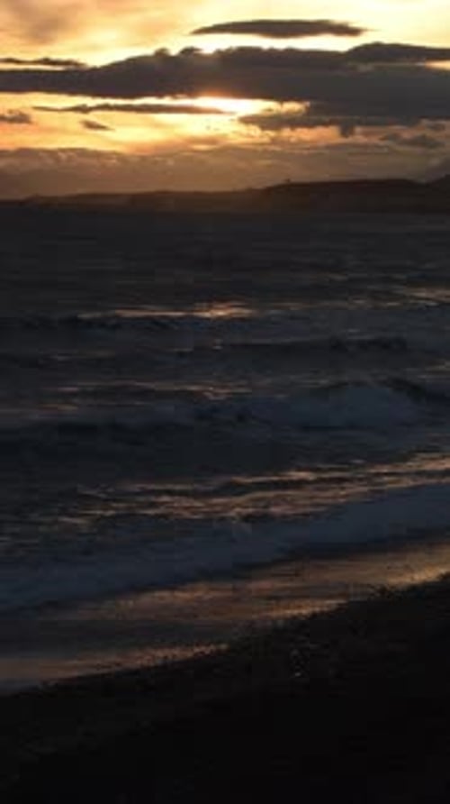 Sunset in a Calm Beach