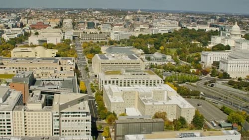 Cinematic And Beautiful View Of Washington DC Cityscape, USA