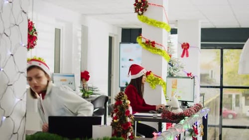 Festive Office Gift Exchange During Christmas Holiday