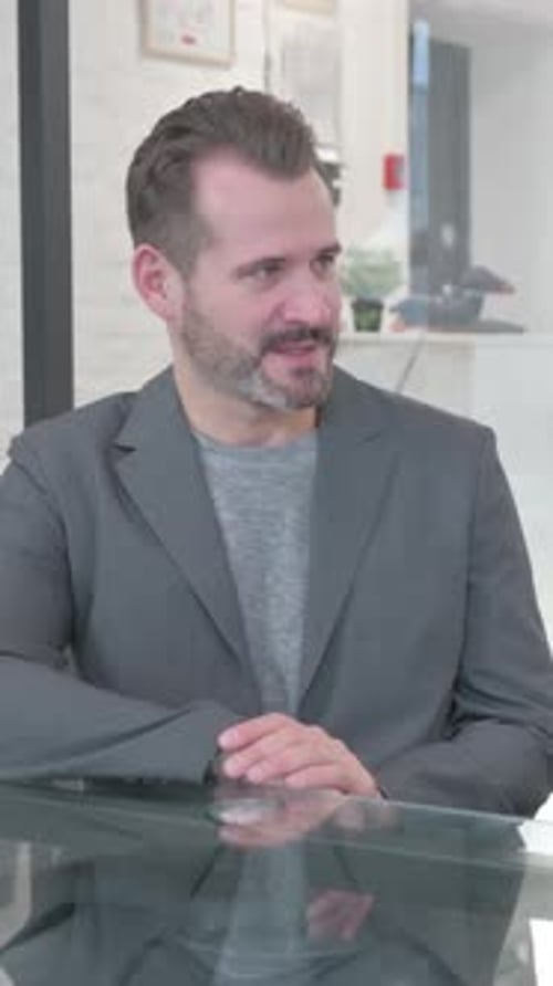 Multi Ethnic People Talking in Office, vertical video