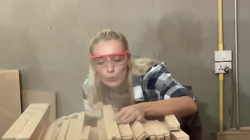 Carpenter Small Business Owner in Wood Furniture Making Female Carpenter