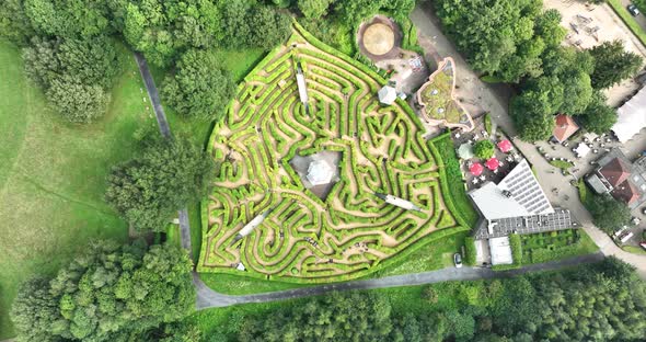 Labyrint at The Drielandenpunt near Vaals, The Netherlands. Aerial ...