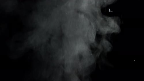 Gentle Steam or Smoke on Black Background