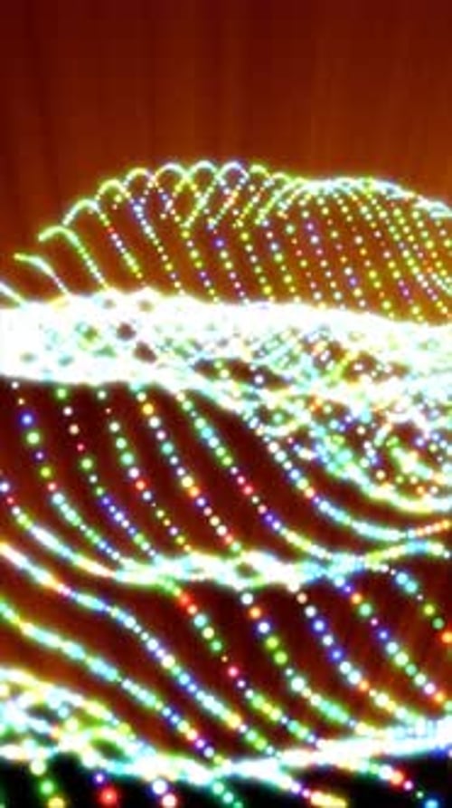 Abstract Colorful Digital Particle Wave Motion Background