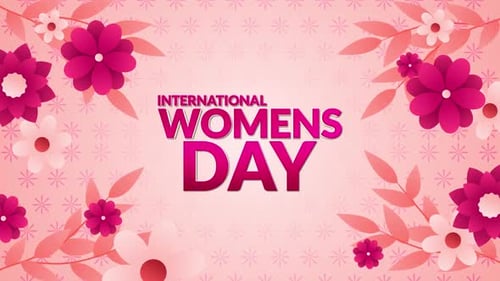 International Womens Day Background Loop