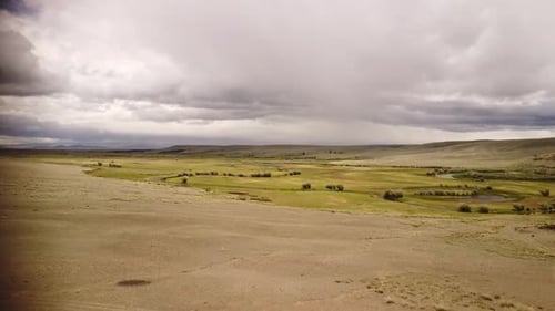 Field on the border of Mongolia and Altai