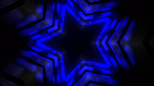 Multicolor Star Strob Tunnel Background Vj Loop In 4K