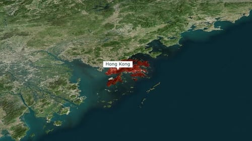 Hong Kong On Map 4K