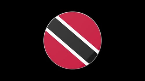 Trinidad and Tobago Flag Badge 3D Spin Animation