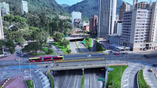 Horizonte de Bogotá em Bogotá, em Cundinamarca, Colômbia.