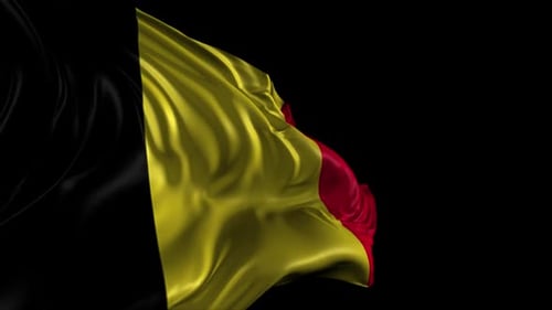 Belgium National Flag Waving Animation