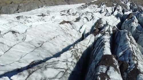 Gletscher in Island Reines blaues Eis in der Natur Wintersaison Luftbild Landschaft