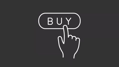 Buy button white line animation