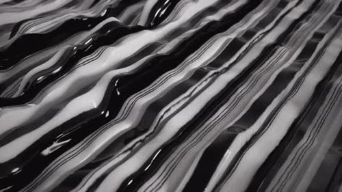 Black and White Abstract Fluid Wavy Striped Background