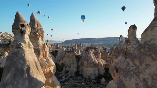 Cappadocia Turkey: Hot Air Balloons over Fairy Chimneys