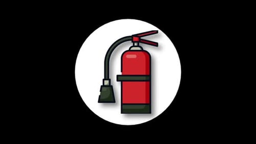 Animated 3D Fire Extinguisher Icon