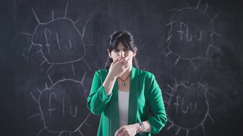 Young Woman Suffering From the Flu Symptoms