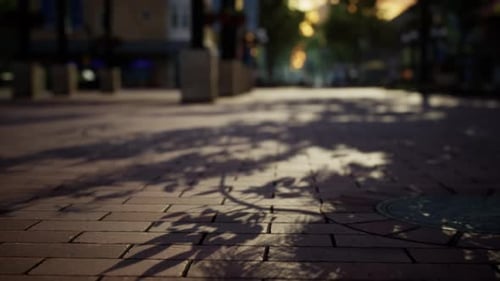 Small Town with Empty Streets