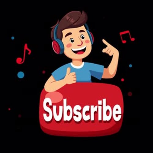 Animated Cartoon Boy with Subscribe Button Call to Action