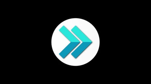 Arrow Loop Alpha con forma de cheurón derecho en 3D