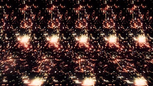 Bright Background with Curve and Twinkling Squares