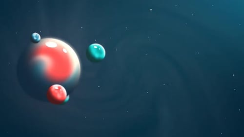 Bright Space and Planets Background