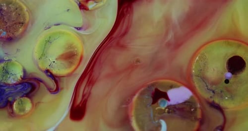 Paint Stream Drop Color Flow Layer Process Mixing