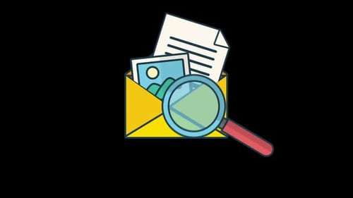 Business E Mail And Checking Online Documents On Alpha Channel