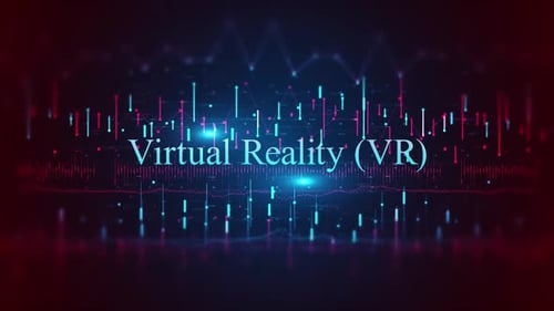 Futuristic Virtual Reality Text Reveal Title Animation