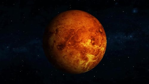 Viewing 3d Planet Venus Surface On Space