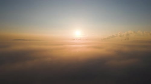 Panoramic view of sunrise clouds, Sunrise sky