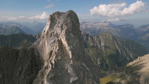 Rugged Mountain Peak with Stunning Aerial View and Natural Beauty