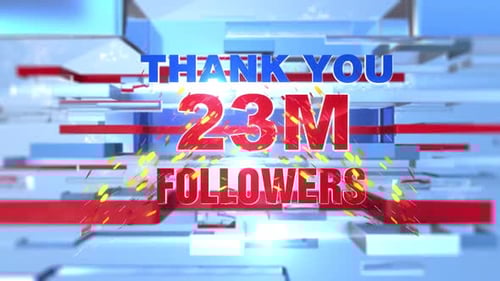 Dynamic 3D Thank You Followers Title Animation