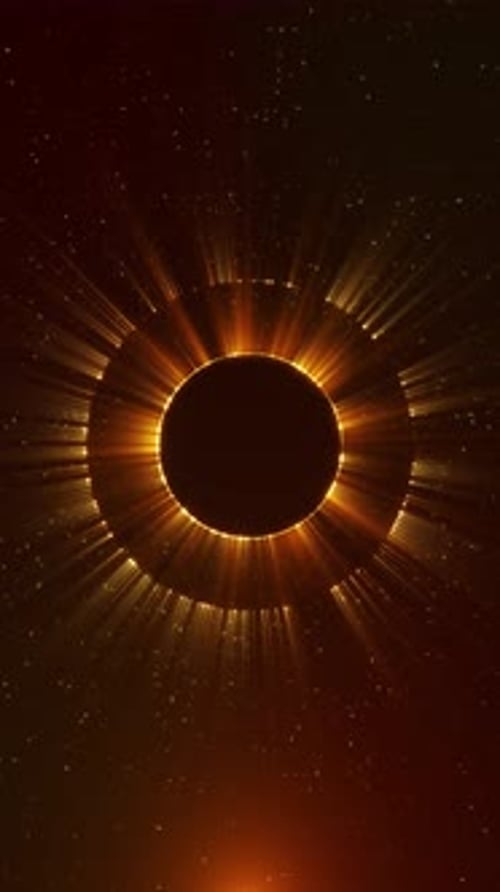 Abstract Golden Radial Light Burst Animated Background Loop