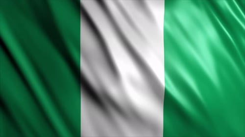 Waving Flag of Nigeria Animation