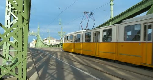 Driving Tram on Liberty Bridge