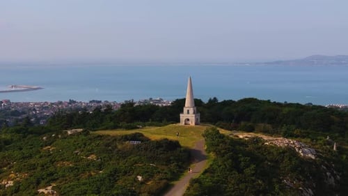 Cinematic Drone Footage of the Obelisk in Killiney Hill, Co.Dublin - Ireland 31