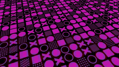 Repeating Pattern of Geometric Shapes Abstract Background