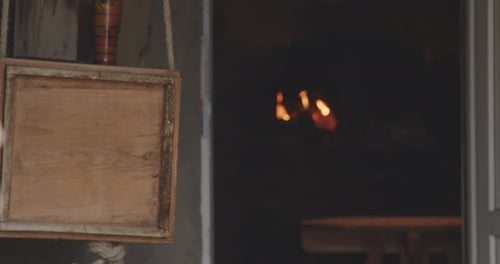 An Old Chopping Board Hanging In The Kitchen Of Chobareti Meskhetian House Mzianeti Restaurant In Ge