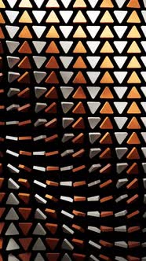 Orange Kinetic Abstract Triangles Background