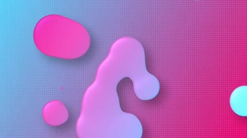Abstract Fluid Pink Blue Morphing Shapes Animation Background