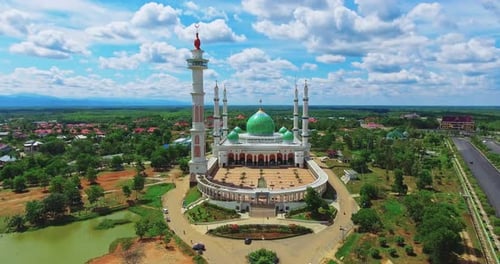 MAMIC Rokan hulu, 11 November 2016, Aerial view of the grand mosque of the National Islamic Center