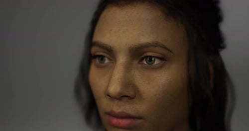 Realistic Portrait Showcasing Lifelike Human Features and Expression
