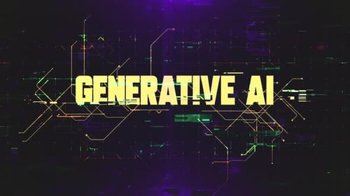 Futuristic Generative AI Text Glitch Reveal