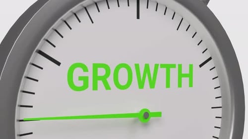 Animated Stopwatch for Business Growth and Progress