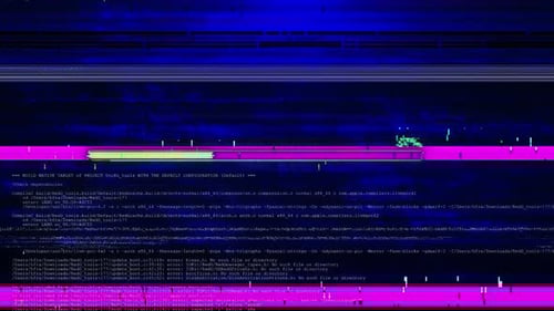 Digital Glitch Code System Error Motion Background