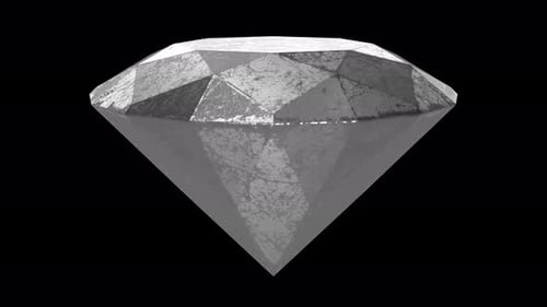 Rotating Textured Diamond Gemstone