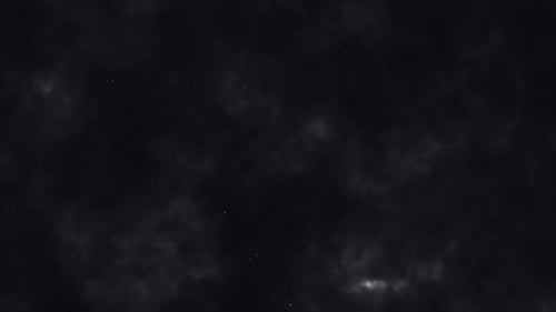 Dark and Cloudly Night Starry Sky with Shining Stars