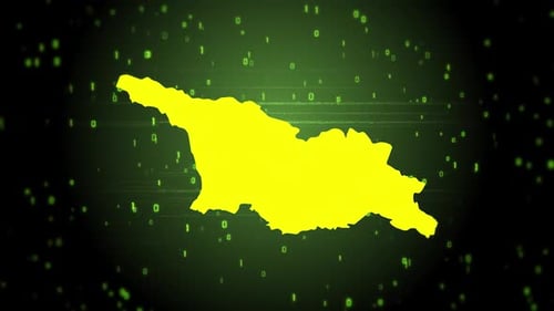 Digital Map Reveal Animation with Futuristic Glitch Effects