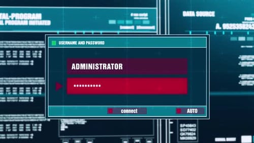 Futuristic Digital System Crash Error Message Screen